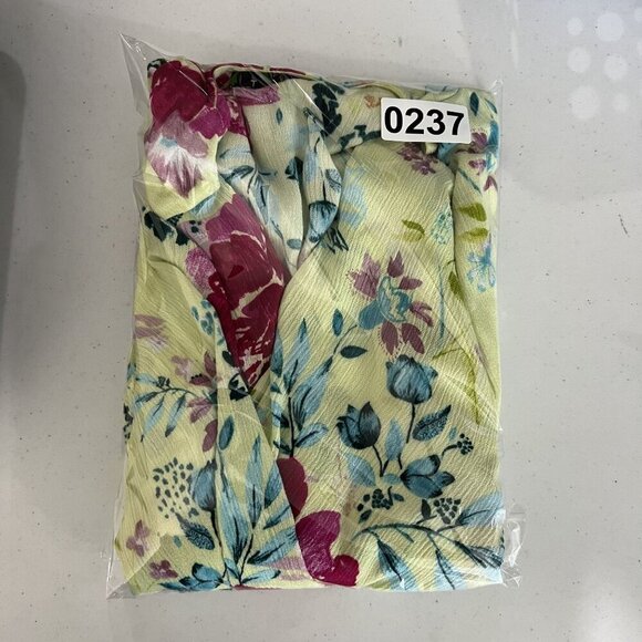 Torrid Womens M-L Floral Kelly Green Kimono Crinkle Gauze Cardigan Bloomcore - Picture 10 of 10